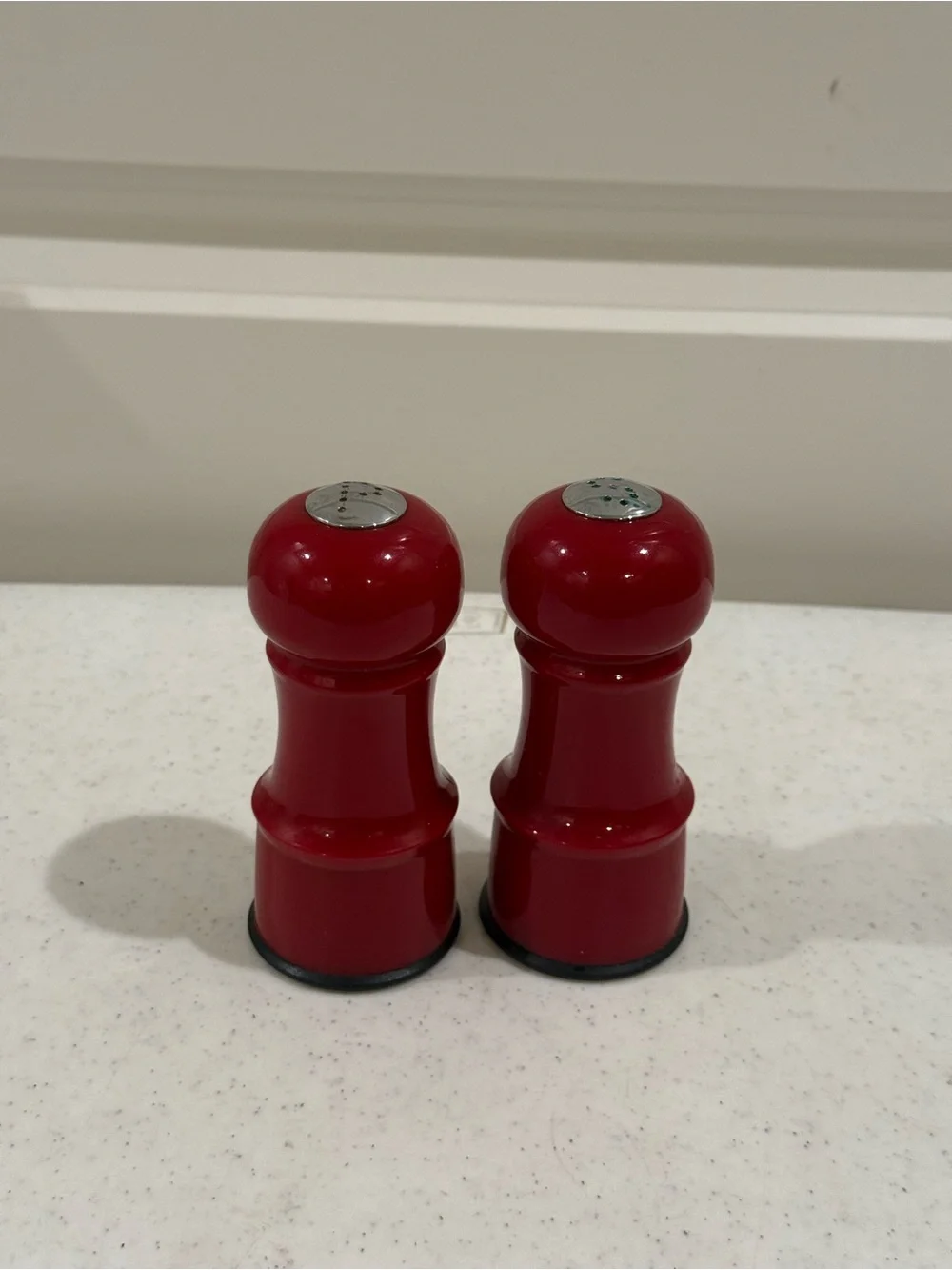 Red Tower Style Salt and Pepper Shakers Set